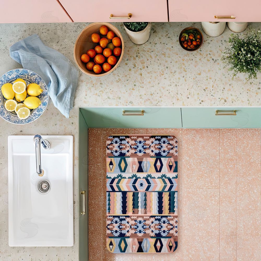 Jennifer Ellory | Subtle Boho Geometrics Anti-Fatigue Mat