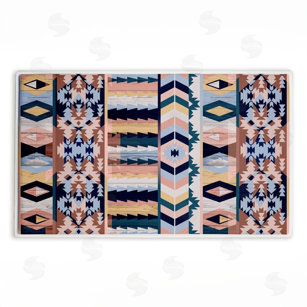 Jennifer Ellory | Subtle Boho Geometrics Plush Bath Mat