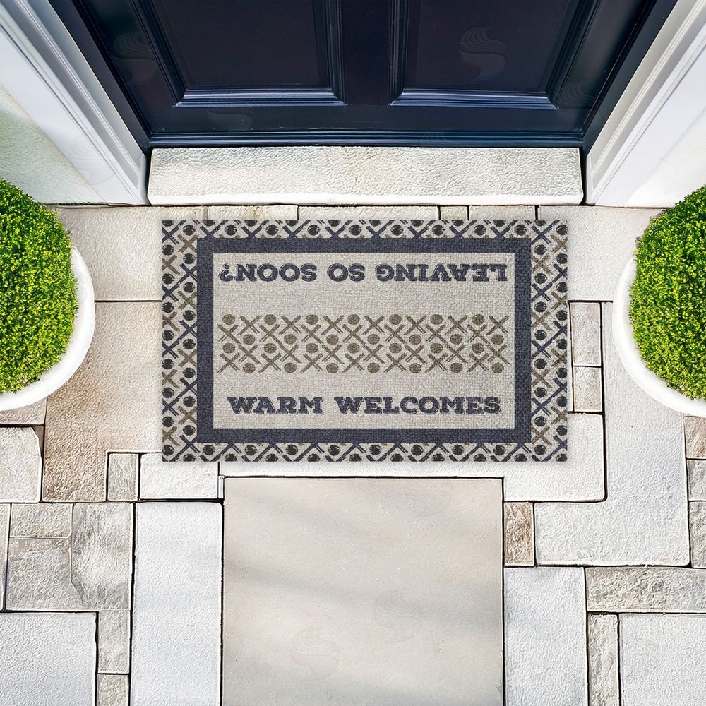 Arrolynn Weiderhold | Patterned Dual Message Entry Faux Sisal Door Mat