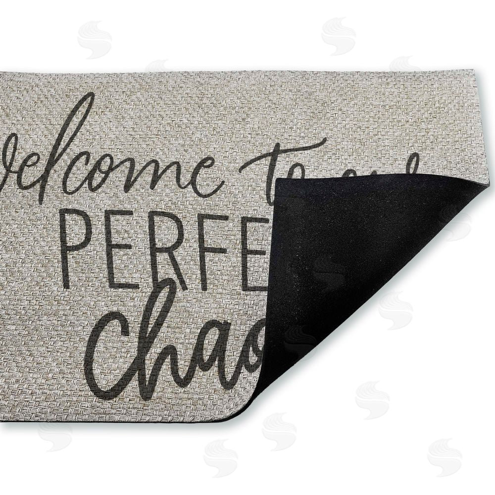 Doodles.Ink. | Welcome Perfect Chaos Faux Sisal Door Mat