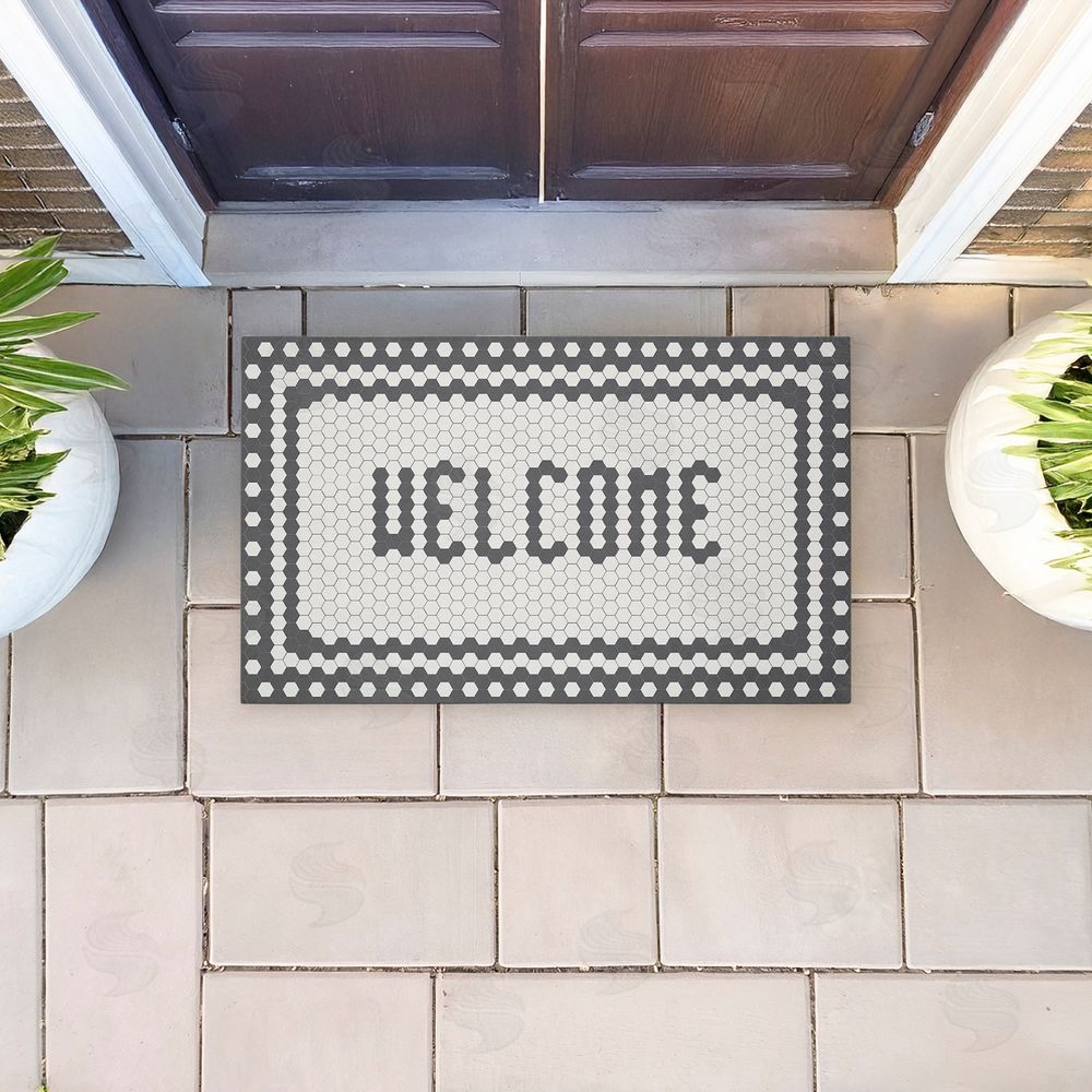 Caroline Alfreds | Welcome Mosaic Pattern Non-Woven Door Mat