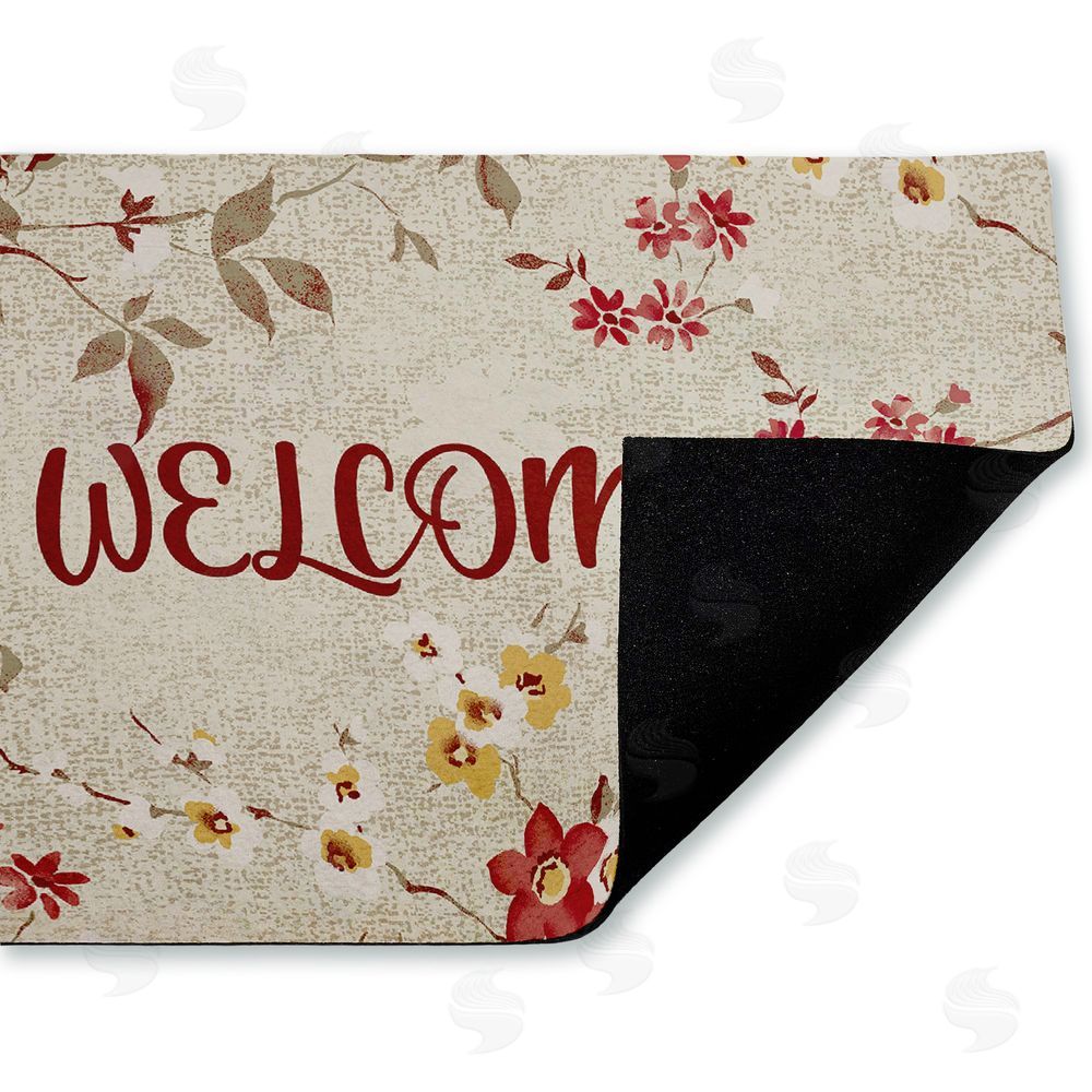 Andrea Jasid Grassi | Welcome with Fall Blossoms Non-Woven Door Mat