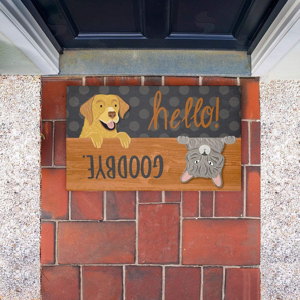 Arrolynn Weiderhold | Hello Goodbye Dog & Cat Non-Woven Door Mat
