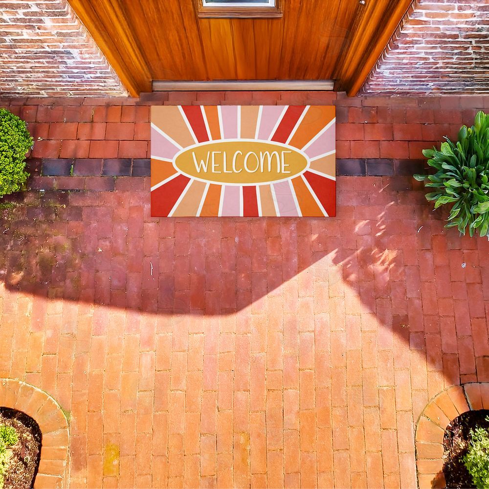 Emily Cromwell | Bright Welcome Sunburst Non-Woven Door Mat