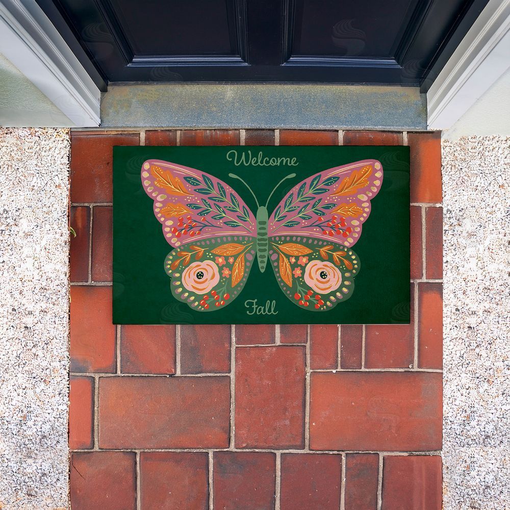 Caroline Alfreds | Fall Patterned Butterfly Non-Woven Door Mat