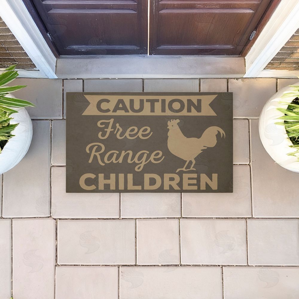 Dana Saulnier | Free Range Children Caution Non-Woven Door Mat
