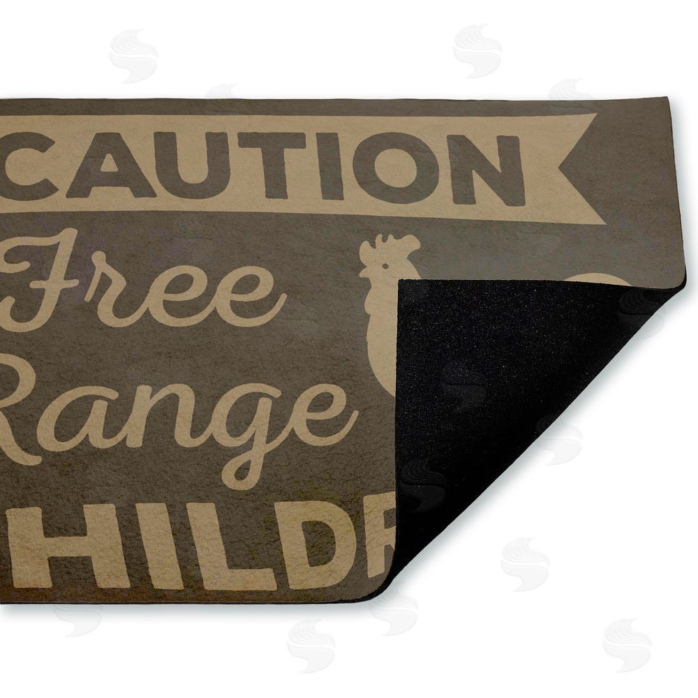 Dana Saulnier | Free Range Children Caution Non-Woven Door Mat