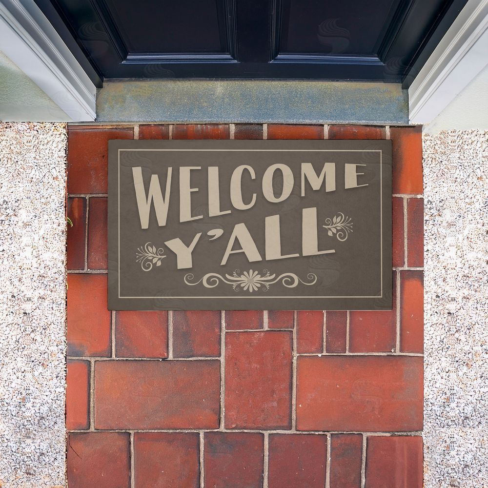 Darlene Seale | Welcome Y'all Rustic Non-Woven Door Mat