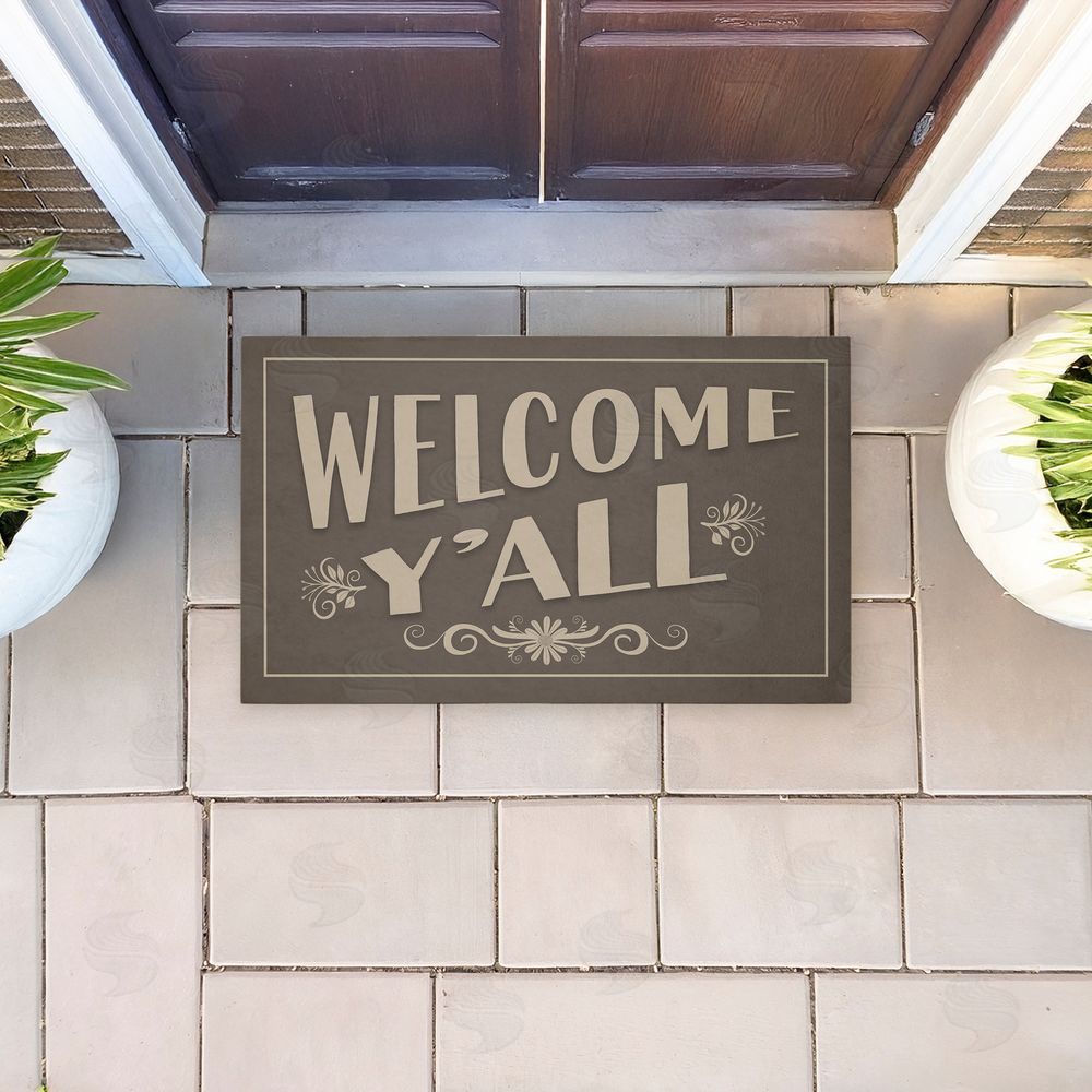 Darlene Seale | Welcome Y'all Rustic Non-Woven Door Mat