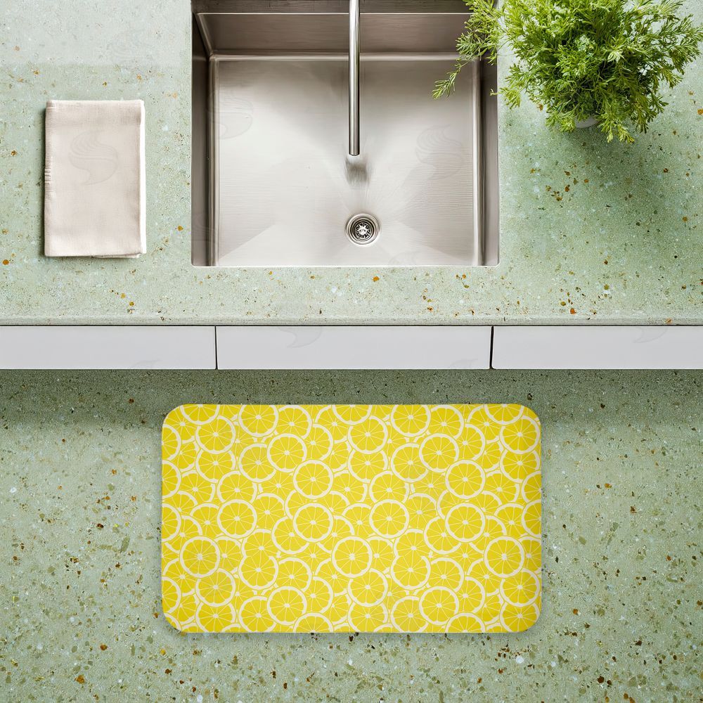 Anna Quach | Zesty Lemons Everywhere Anti-Fatigue Mat