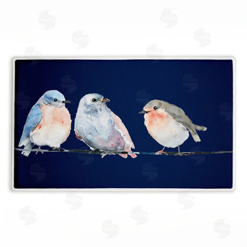 Lorenzo Collective | Perched Trio of Song Birds Plush Bath Mat