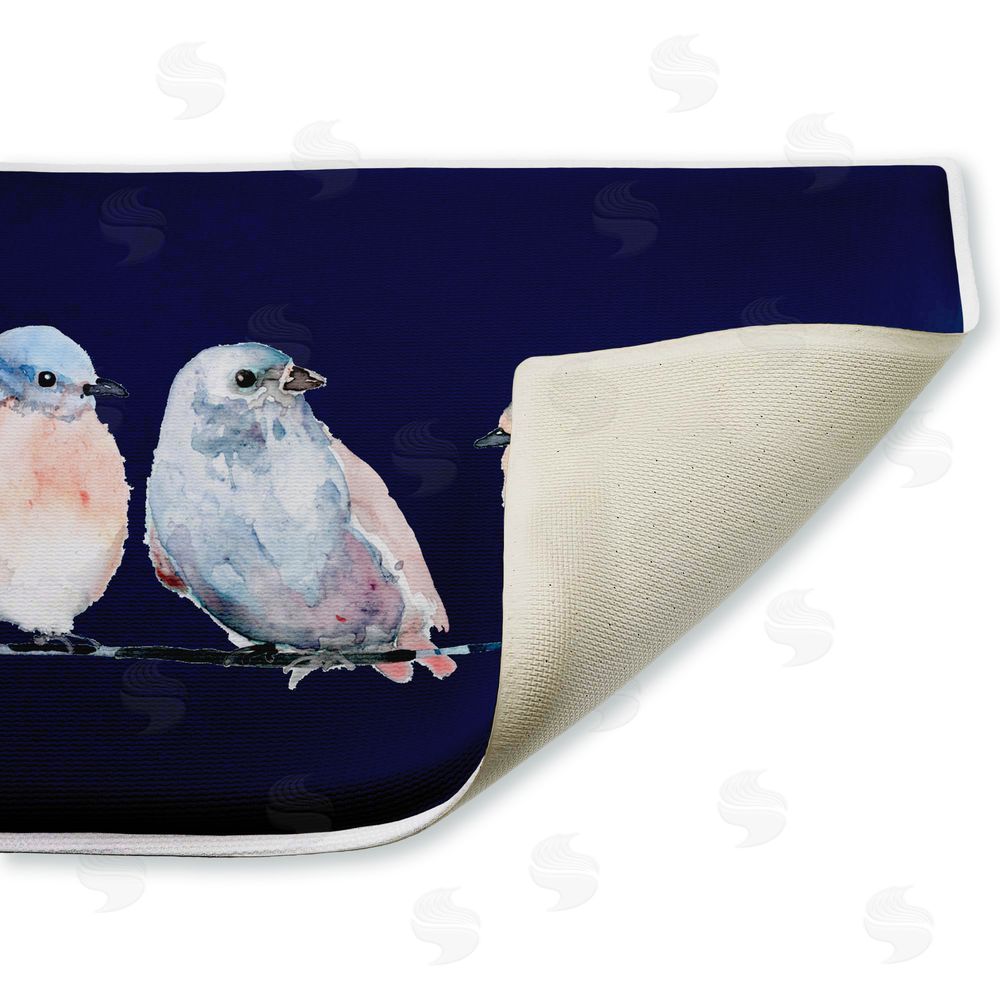 Lorenzo Collective | Perched Trio of Song Birds Plush Bath Mat