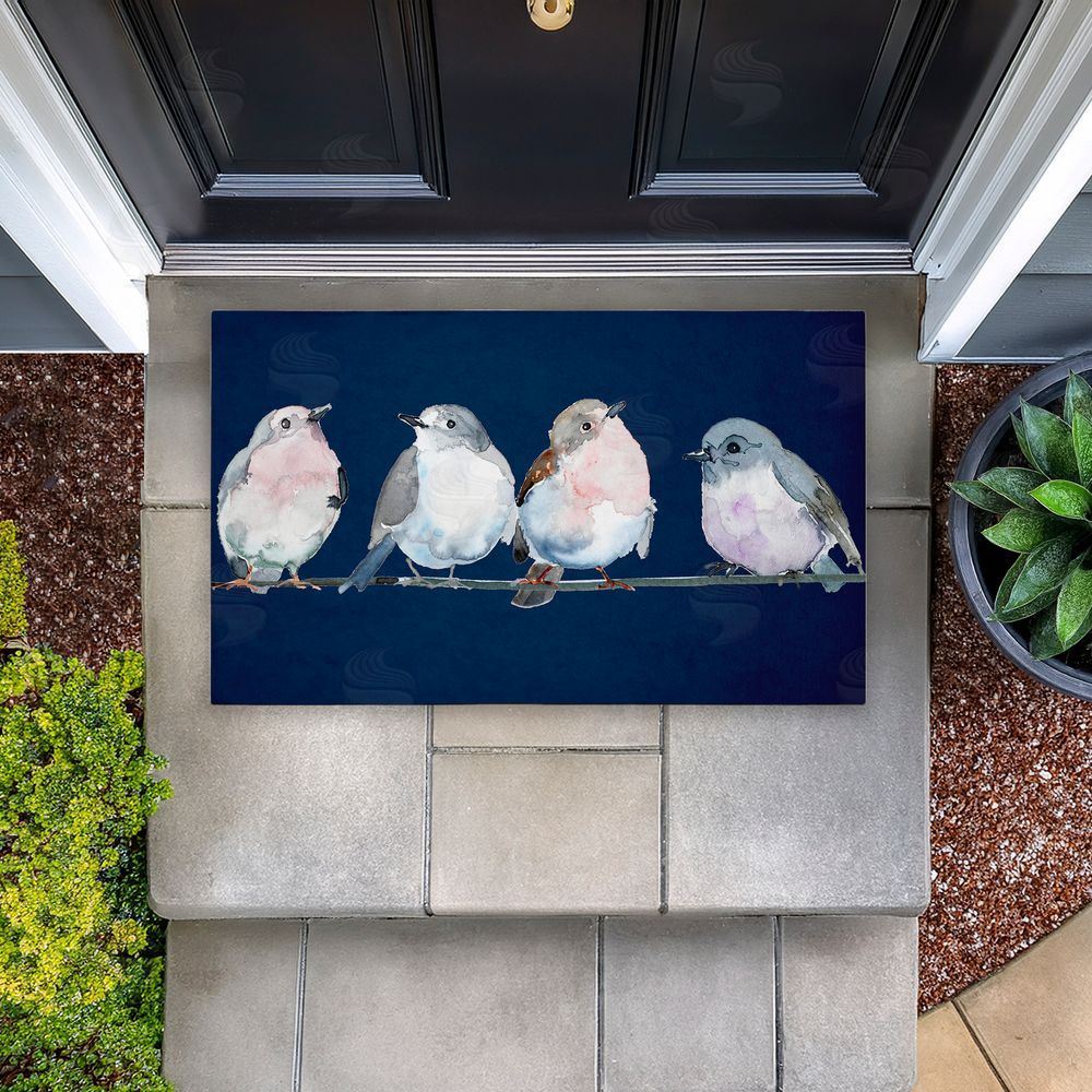 Lorenzo Collective | Perched Foursome of Birds Non-Woven Door Mat