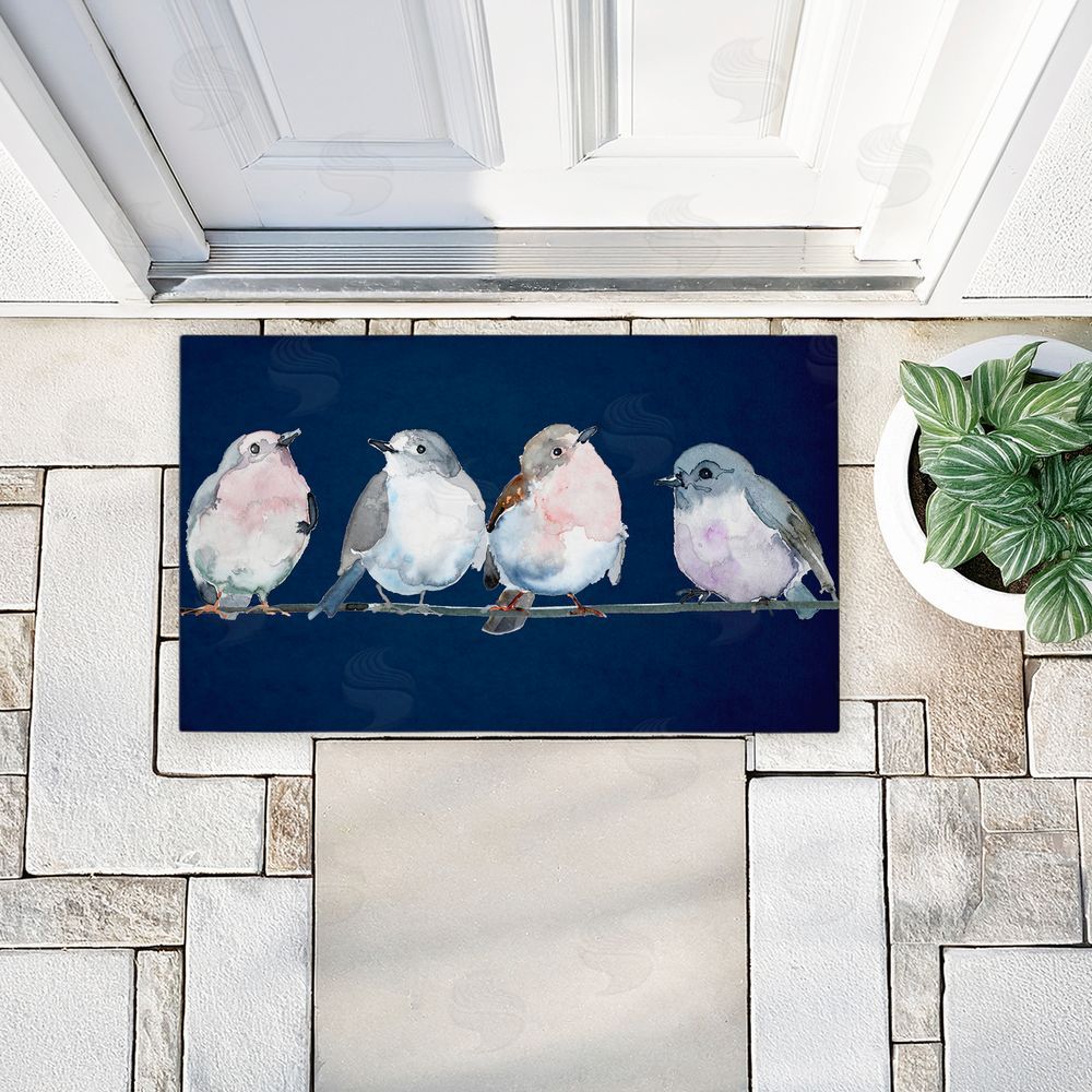 Lorenzo Collective | Perched Foursome of Birds Non-Woven Door Mat
