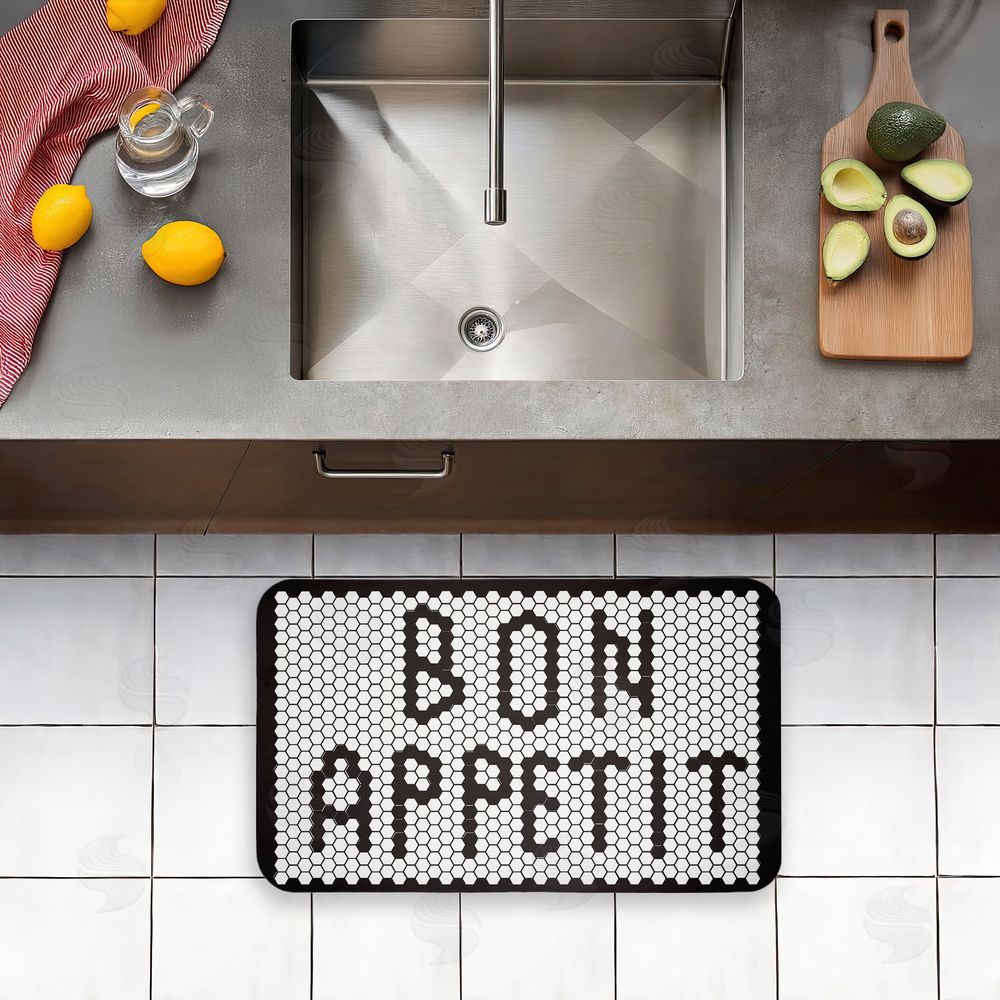 Elizabeth Medley | Bon Appetit Mosaic Pattern Anti-Fatigue Mat
