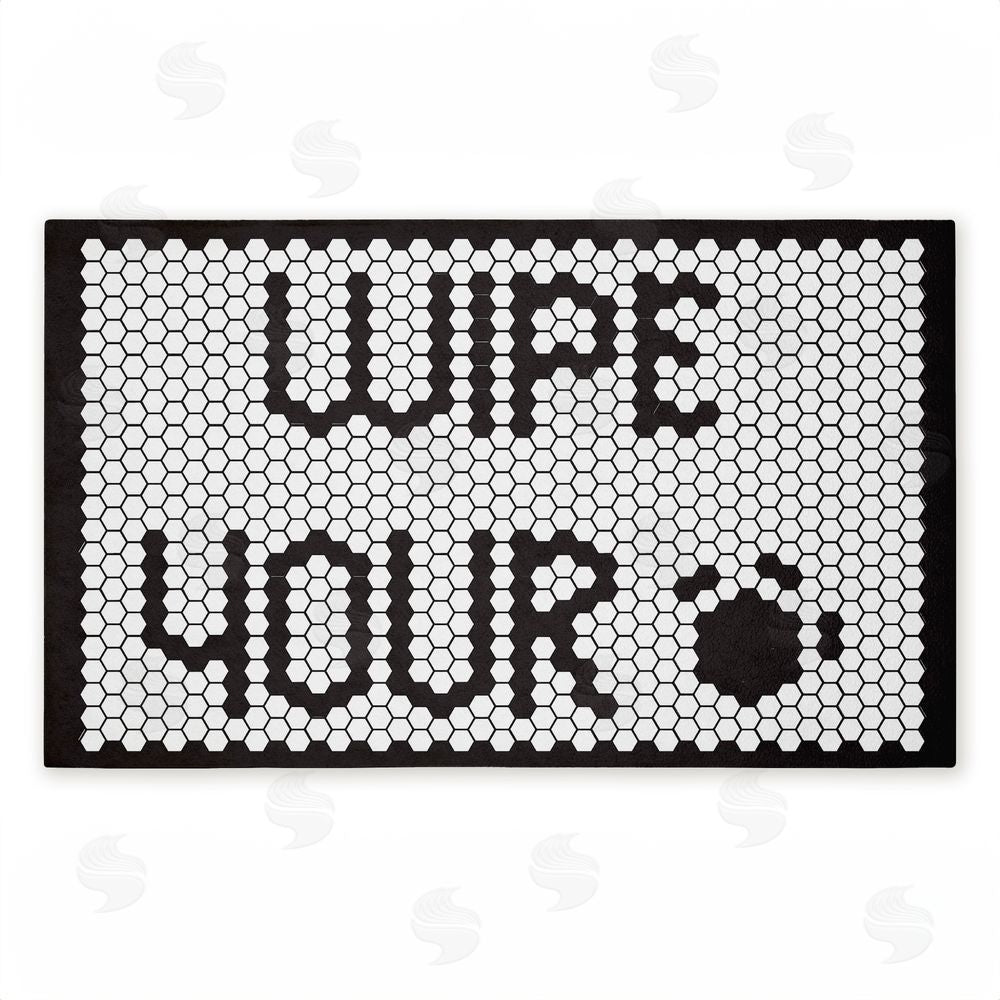 Elizabeth Medley | Wipe Your Paws Mosaic Pattern Non-Woven Door Mat
