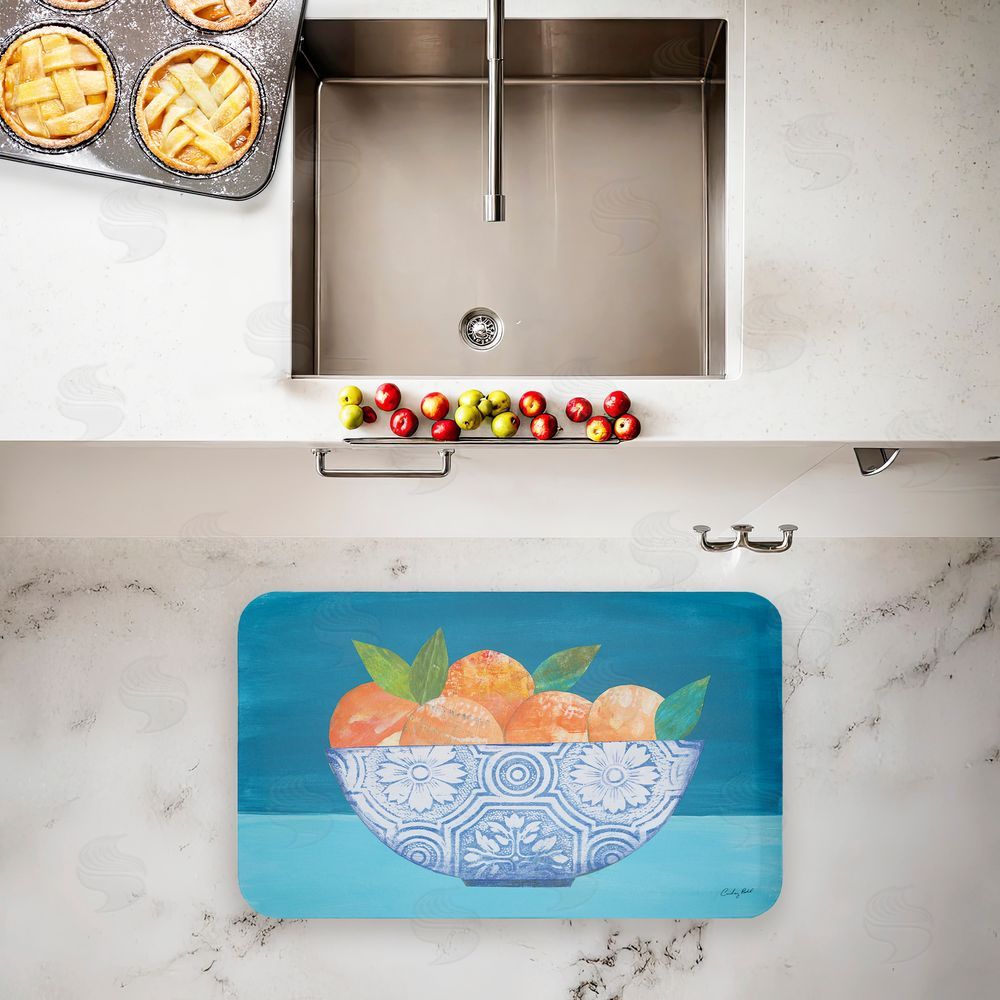Courtney Prahl | Orange Elegance Bowl Anti-Fatigue Mat