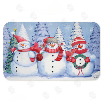 Paul Brent | Holiday Icy Snowman Trio Anti-Fatigue Mat