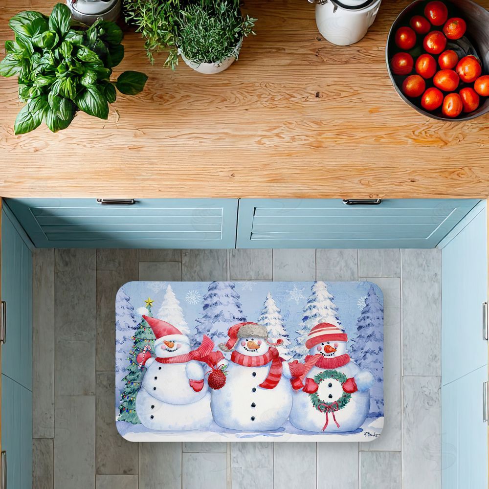 Paul Brent | Holiday Icy Snowman Trio Anti-Fatigue Mat