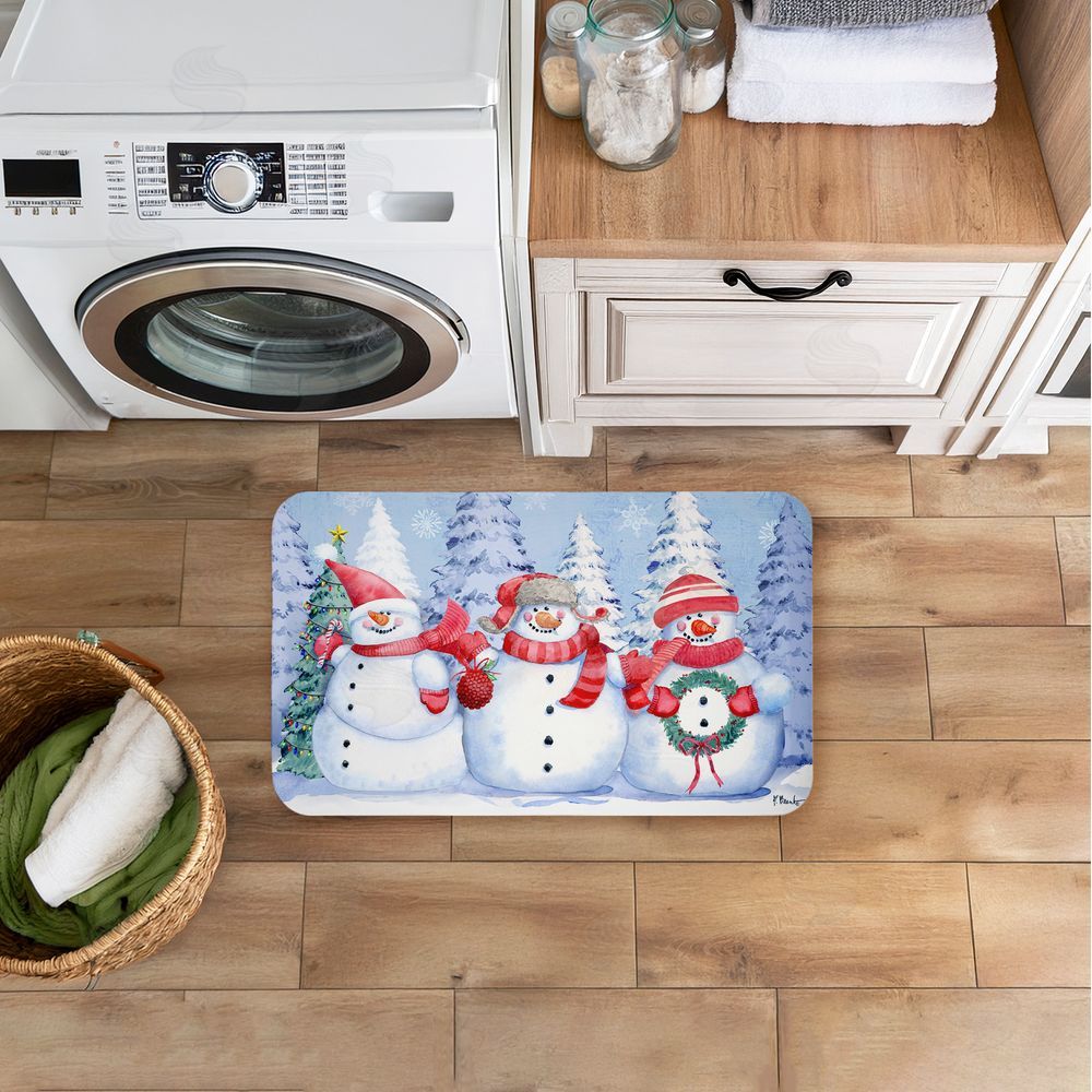 Paul Brent | Holiday Icy Snowman Trio Anti-Fatigue Mat