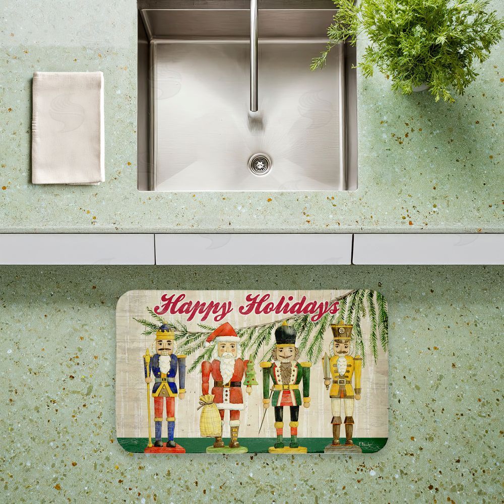 Paul Brent | Classic Nutcrackers Happy Holidays Anti-Fatigue Mat