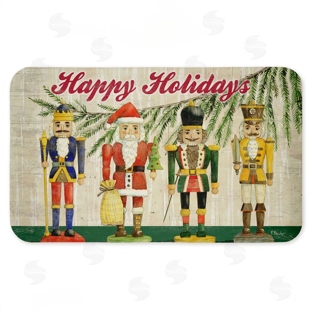 Paul Brent | Classic Nutcrackers Happy Holidays Anti-Fatigue Mat