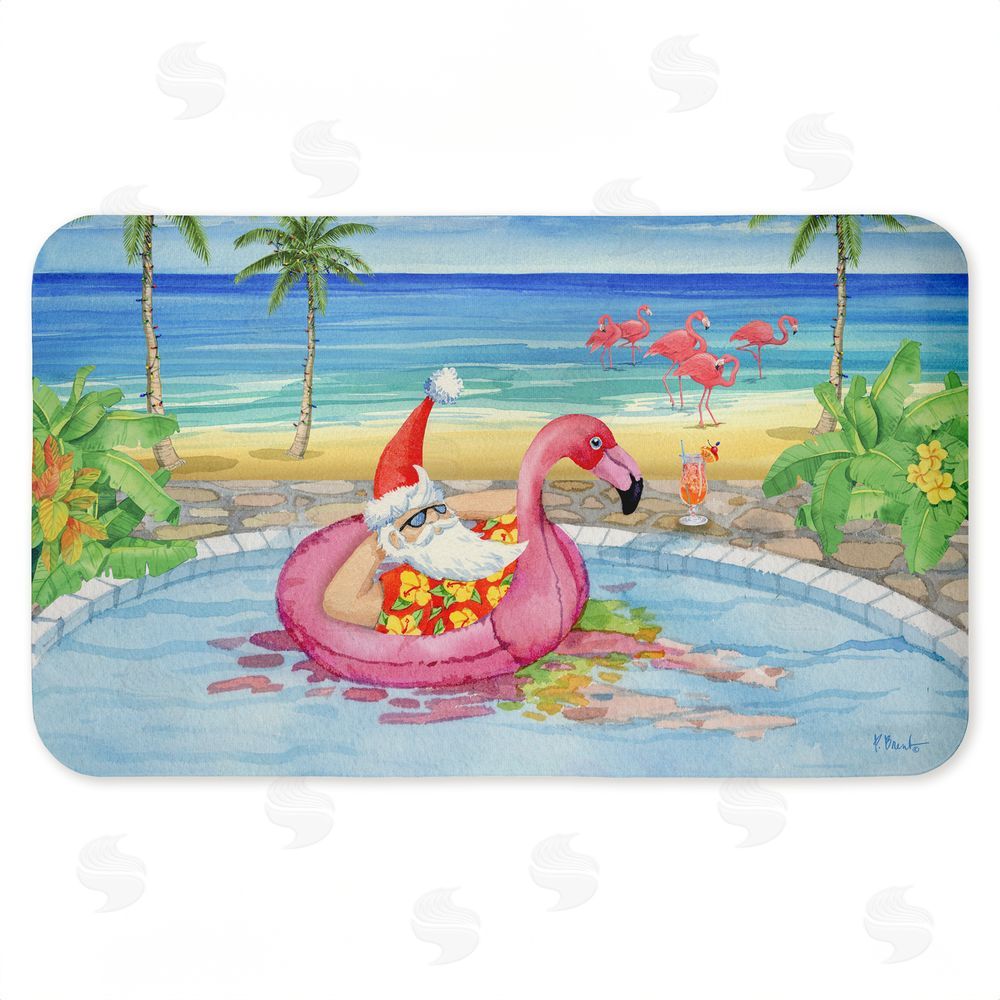 Paul Brent | Santa Pool Float & Cocktail Anti-Fatigue Mat