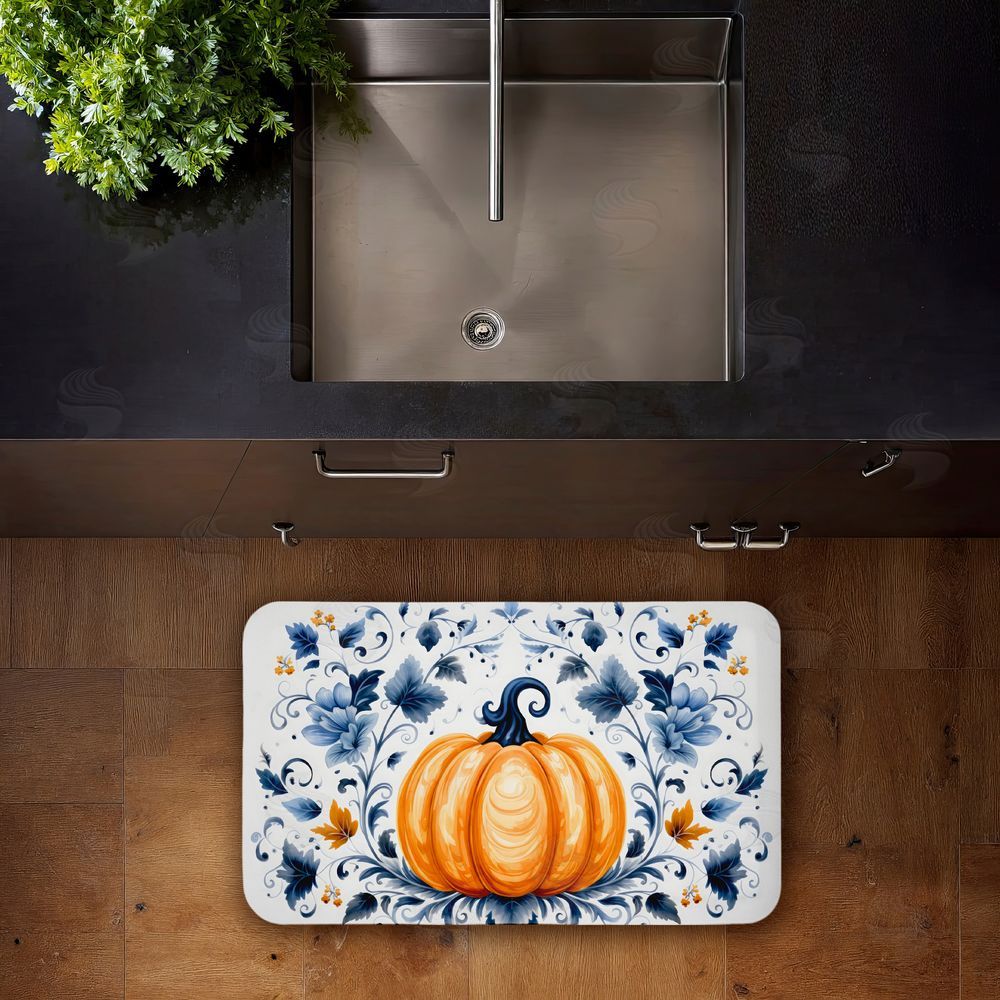 Creative Studio | Pumpkin with Symmetrical Florals Anti-Fatigue Mat