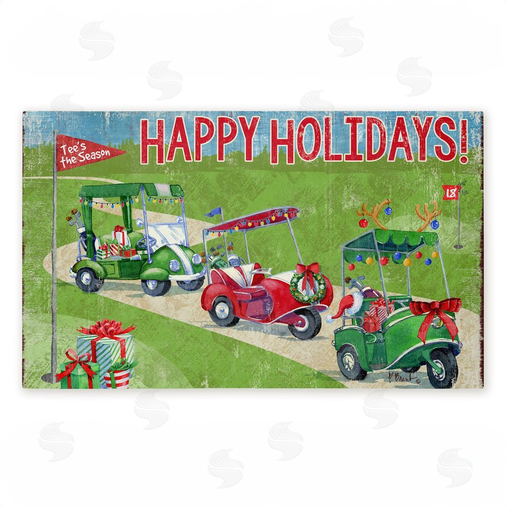 Paul Brent | Holiday Golf Time Non-Woven Door Mat