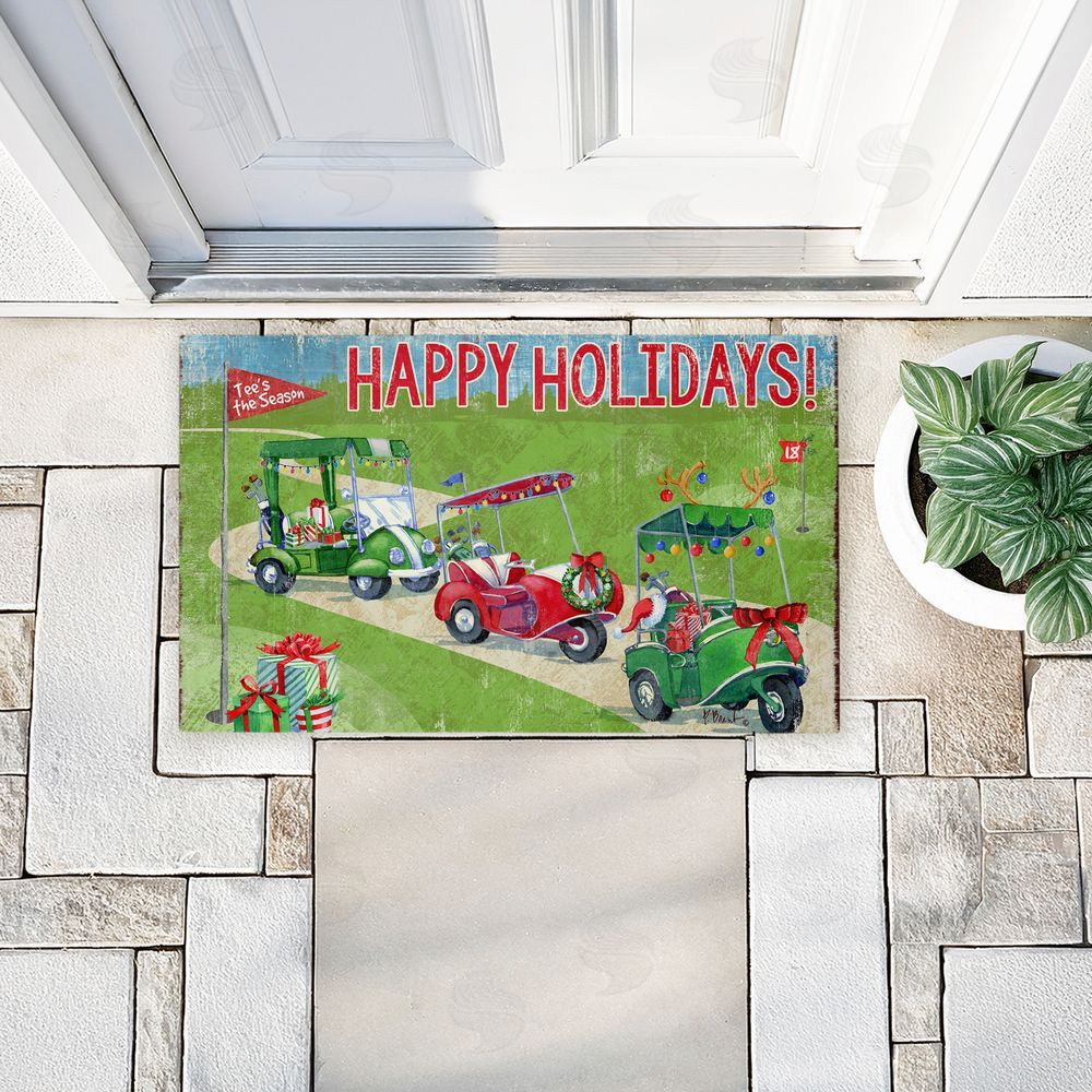 Paul Brent | Holiday Golf Time Non-Woven Door Mat
