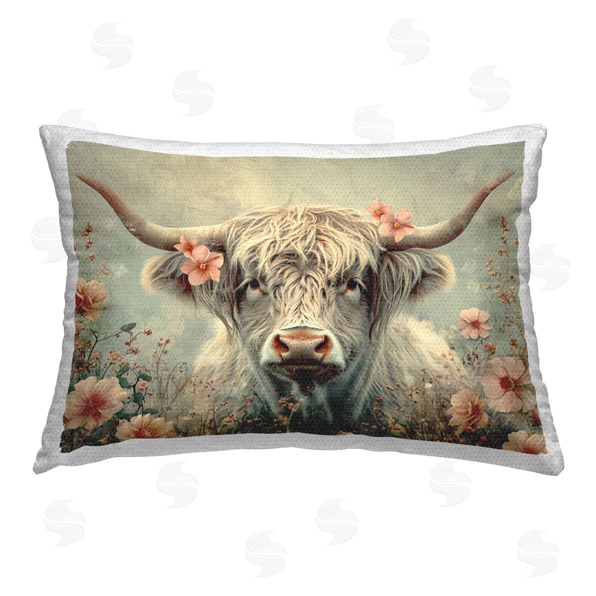 LSR Design Studio | Cow with Cherry Blossoms