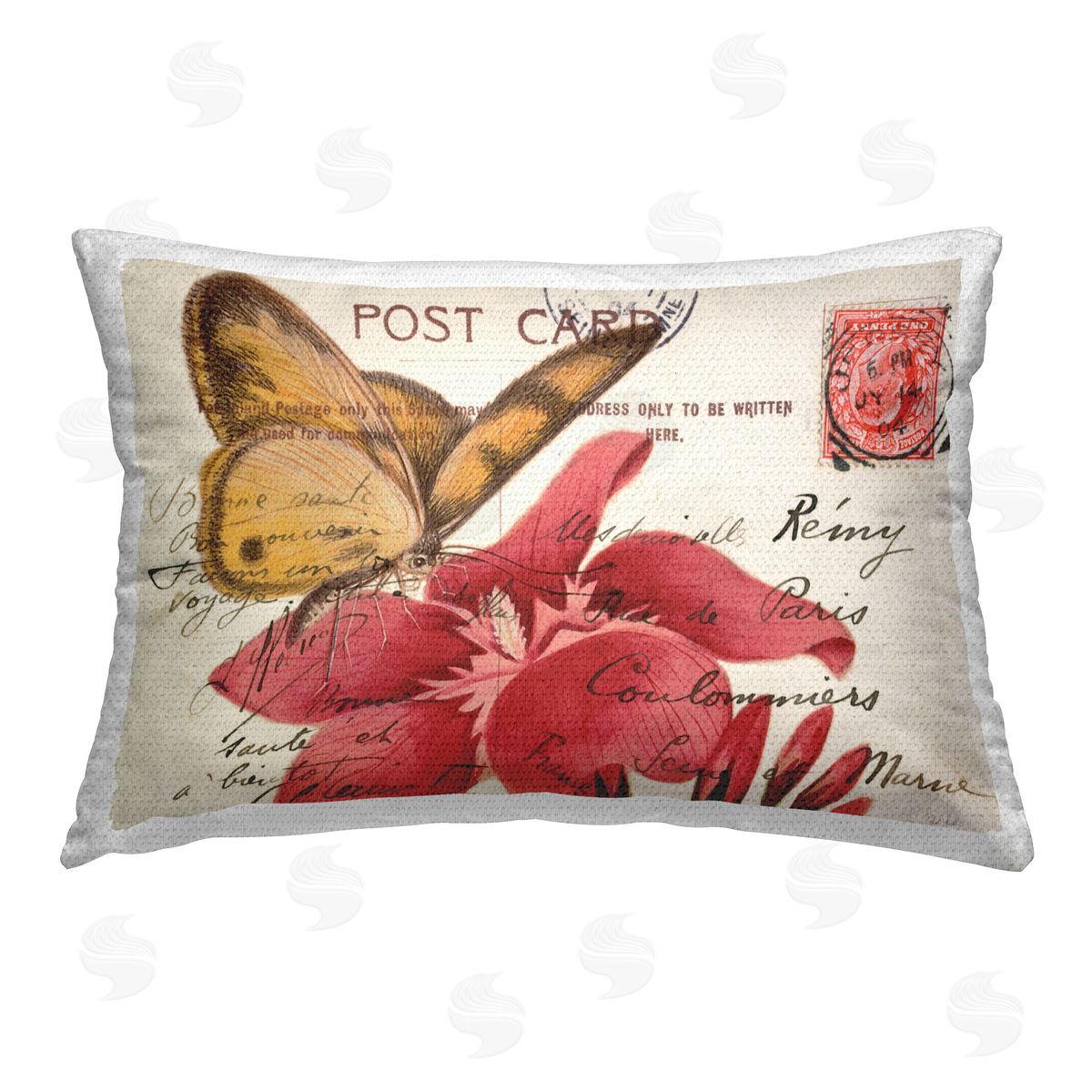 Deborah Revell | Antique Postcad & Butterfly