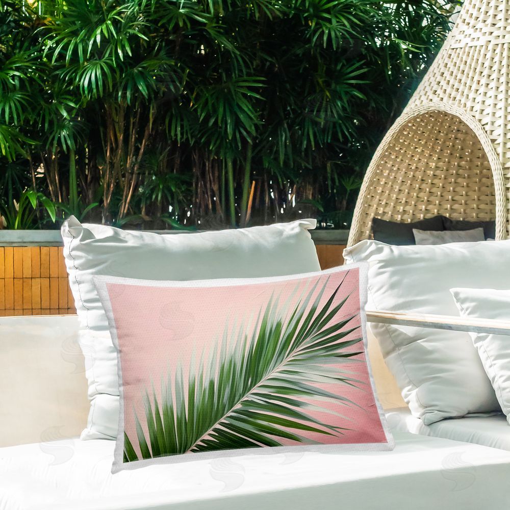 Arlington Prints | Whispy Palm Leaf on Pink