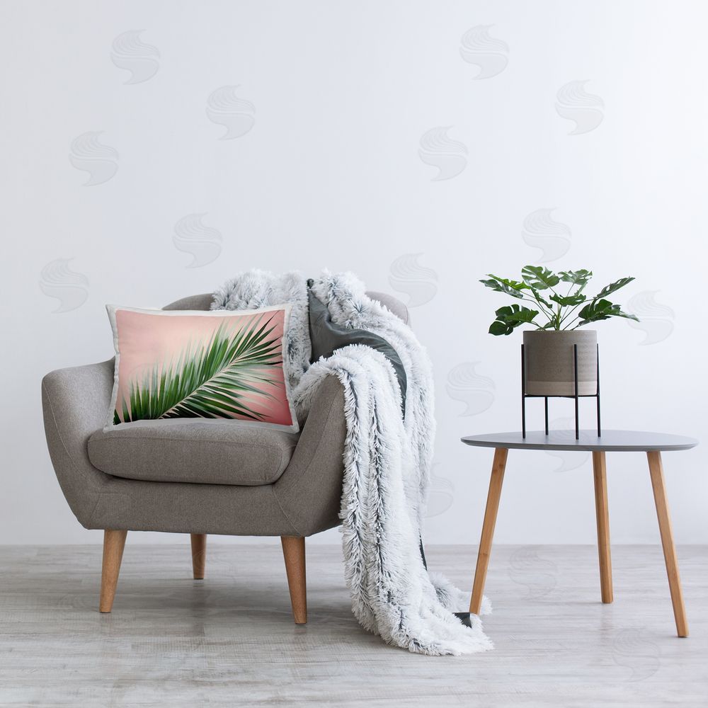 Arlington Prints | Whispy Palm Leaf on Pink
