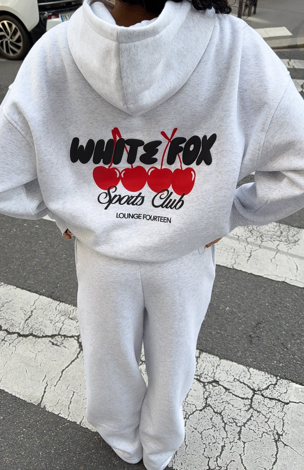 Club 14 Cassie Boxy Hoodie Grey Marle