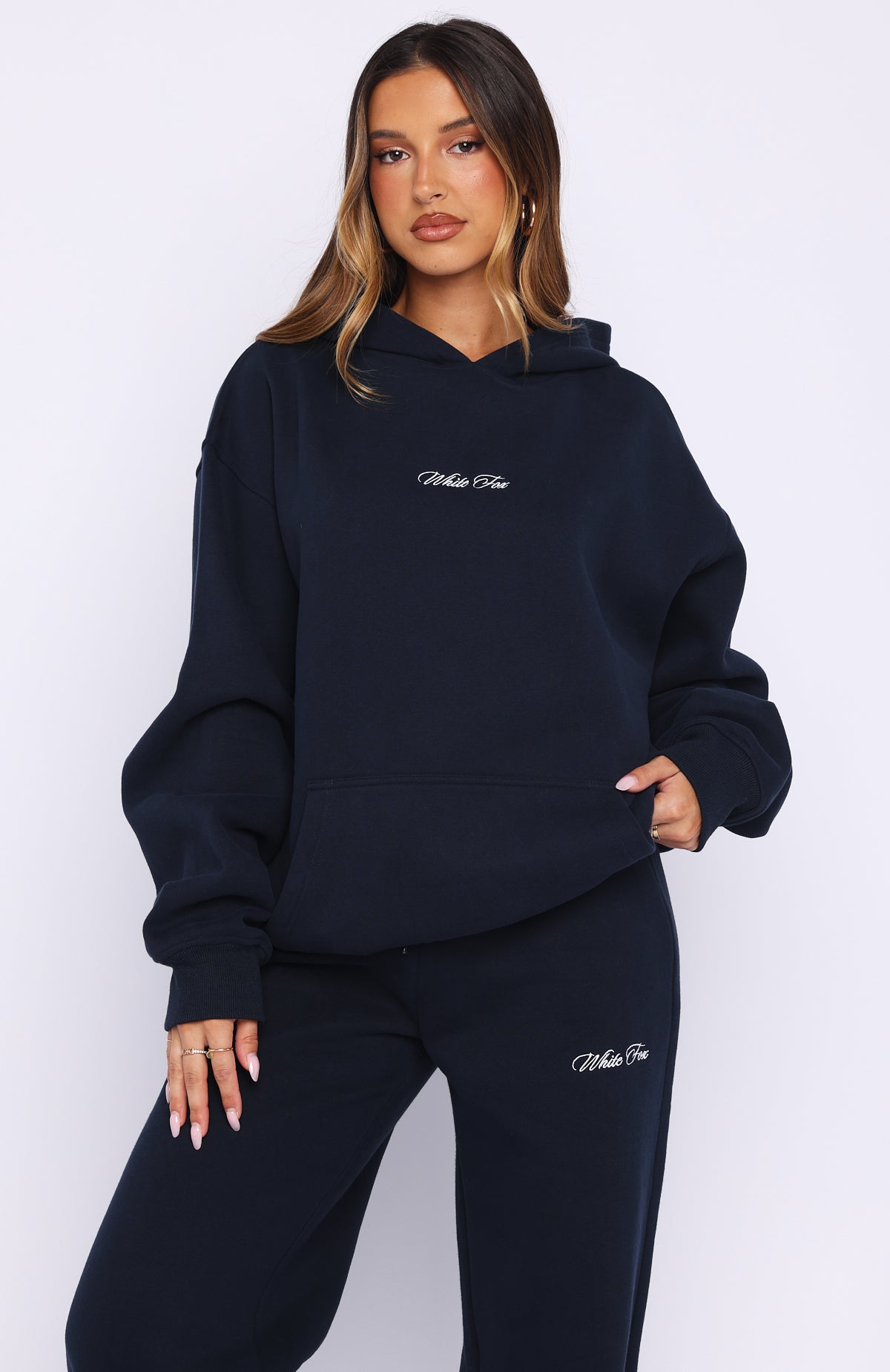 Wishing For It Oversized Hoodie Navy