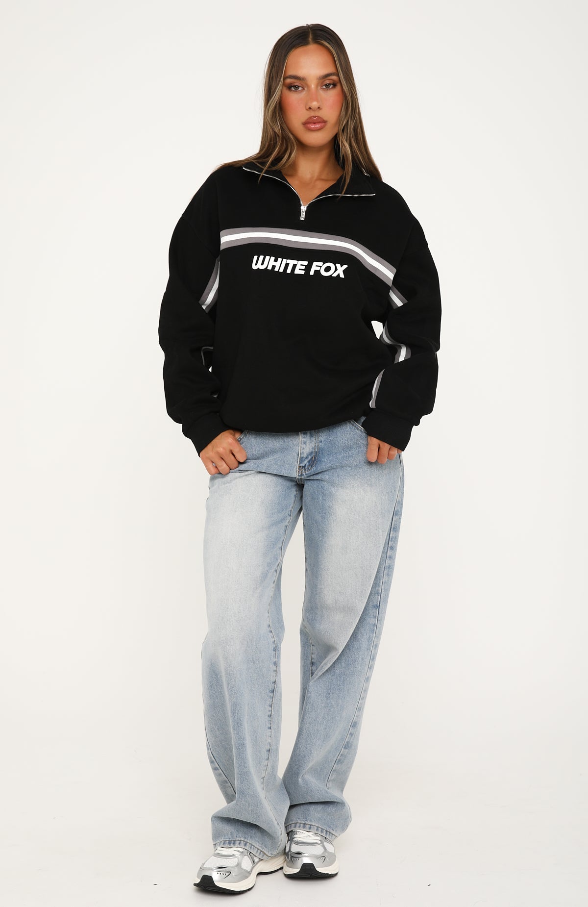 You Already Know Quarter Zip Sweater Black